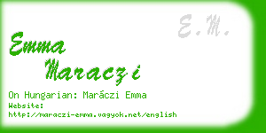 emma maraczi business card